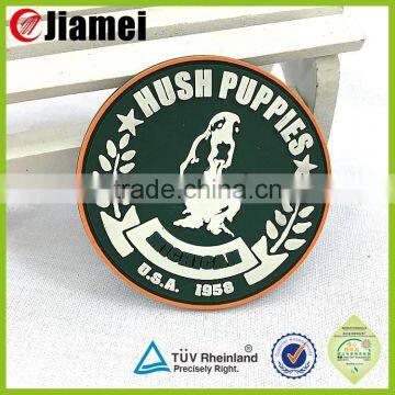 embossed soft pvc rubber plastic logo apparel 3d silicone patches