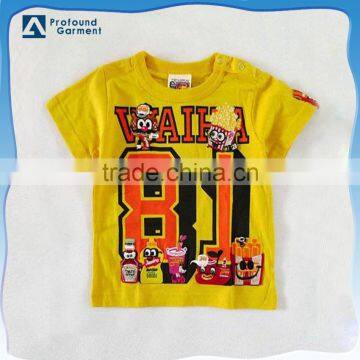 short sleeve cotton t-shirt kids models wholesale china custom design t shirt
