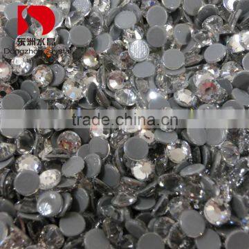 China factory shiny leed free and multi size flat back iron on Rhinestones for wedding dress