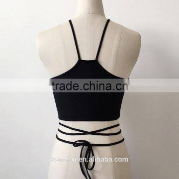 Fitness Crop Tops Ladies Sexy Panty and Bra Sets Tank Top Gym Ladies Cotton Crop Tops photo-6