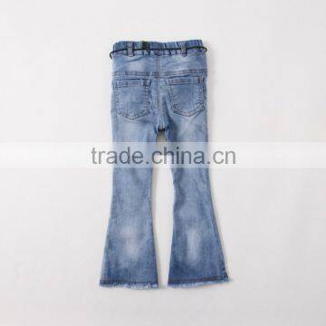 Wholesale 2017 Girls Classical Flared Jeans Kids Washed Skinny Jeans photo-2