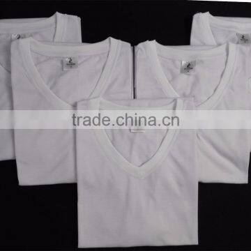 V Neck Polyester T-shirt Men Size Sublimation Blank Sublifashion photo-2