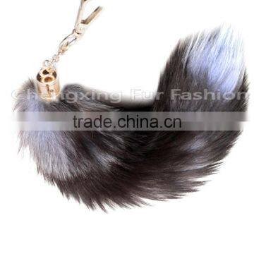 CX-R-17 Fashion Cute Fox Fur Tail Keychain Bags/car Key Chains Accessories photo-2