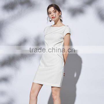 Maxnegio Wholesale Readymade Short One Piece Zig Zag Fashion Woaen Formal Dress photo-3