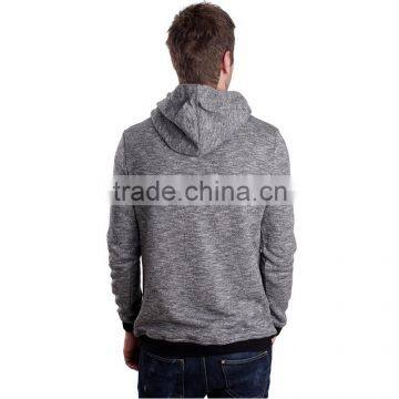 Blank Custom Hoodie High Neck Grey Hoody Korean Fashion Hoodies photo-3