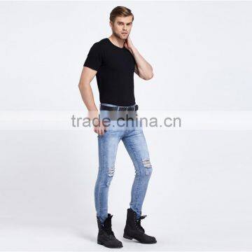 2016 The New Men's Fashion Men's Jeans Brand Jeans Hole Personality Male Personality Slim Comfortable Pants photo-2