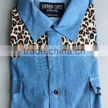 Fashion shirt cowboy shirts stone washed denim shirts