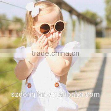 White Color Plain Baby Clothes European Summer Ruffle Baby Clothes Romper photo-4