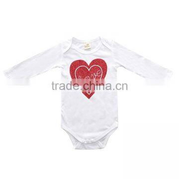 S17483A Baby Girl Clothes Flower Heart Pattern Long Sleeve Baby Girl Clothing Set photo-5