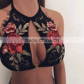 2017 New Style Halter Bra Floral Hot Sexy Women Bra photo-2