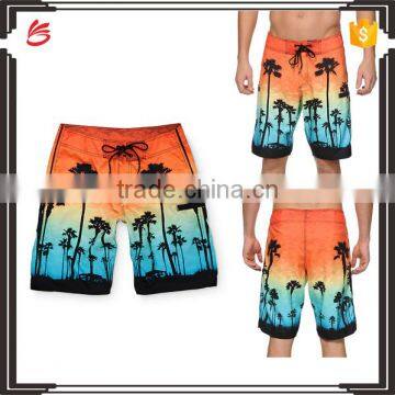 Newest fashion custom made wholesale mens boxer shorts beach shorts printed