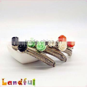 8.5cm Flower Antique Brass Engraving Sewing Handbag Rose Metal Purse Frame photo-6