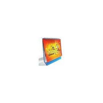 Cute Small Table Customized Calendar Printing with Silver Hot Stamped Logo for Ads