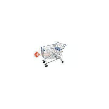 European Wheeled Wire Metal Supermarket Shopping Cart 50KG - 80KG