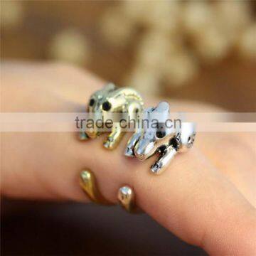 Silver Bronze Plated Sheep Knuckle Ring Animal Open Mouth Unisex Rings