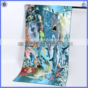 2017 best custom sublimation printed microfiber beach towel