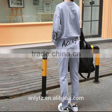 China Cheap Tracksuit Anly Wholesale Sports Clothing Print Loose Cotton Sport Wear Suit