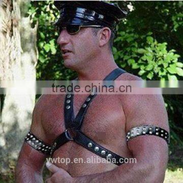 SM Sex male Fetish Bondage Restraints Faux Leather Chest Strap Body Harness Adult Games Sex Product for Men