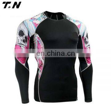 Custom made design mma rash guard bjj rashguard branded