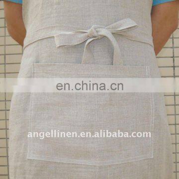 100% linen apron in natural color