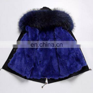 2016 Hot Sale Children Clothing Latest Korean Style Kids Coat With Raccoon Fur Hood and Rabbit Fur Lining photo-4