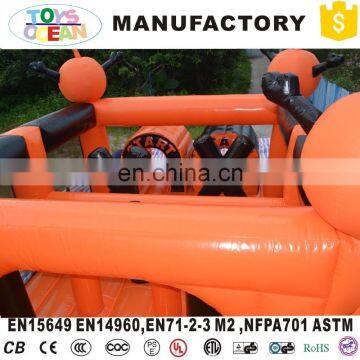Outdoor Halloween Pumpkin Inflatable Obstacle Course for Kids Party Used photo-6