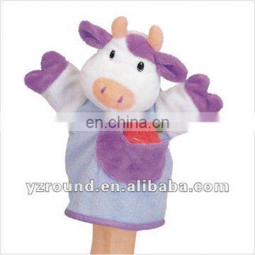 stuffed animal pattern cow hand puppet glove doll toy gift