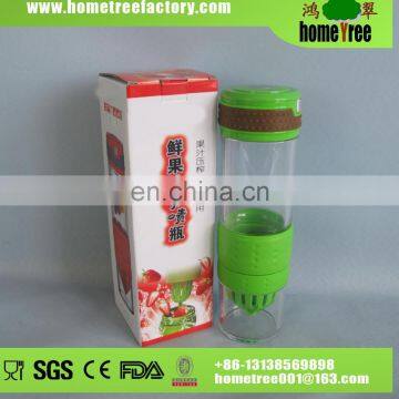 Multipurpose Skid-proof Fruit Infuser Plastic Empty Water Bottle