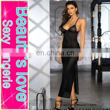 Sexy shining dotted bra mesh gown hot sexy nighty