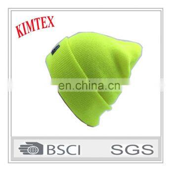 Custom Yellow 3M Thermal Acrylic Safety Knitted Winter Hat photo-5