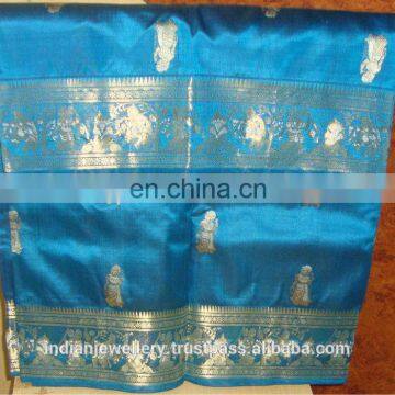 100% pure silk, bengal baluchari silk saree, zari silk sari manufacturer exporter