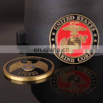 gold plated 3D eagle challenge coin metal coin collection