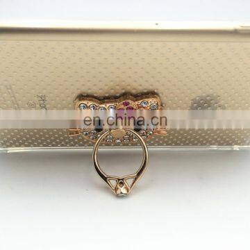 Factory Direct Hot Sale 3D Cat Mobile Phone Finger Ring , Ring Holder for Mobile Phone Finger Ring Stand for Phone