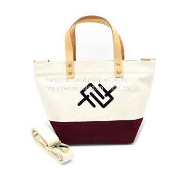 Unique Design small Canvas tote bag with zipper