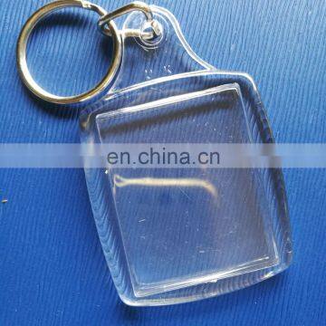 High Quality photo insert blank acrylic keychain
