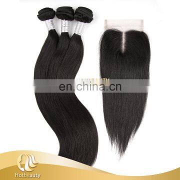 100% Real virgin Peruvian relaxed straight hair no tangle no shed hair weave