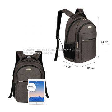 Advocator Laptop Backpacks with Pink Fluffy Ipad Interlayer Women Men Water-Resistant Pure Color Sturdy Business Commercial Official Shoulders Bags Rucksacks Daypacks Knapsacks for 15 Inch Computer - Dark Grey