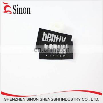 professional custom gold/black square private clothing woven label manufacturer