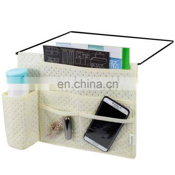 Customized design Eco Friendly Bedside Storage Bedside Caddy Hanging Storage Organizer with pockets