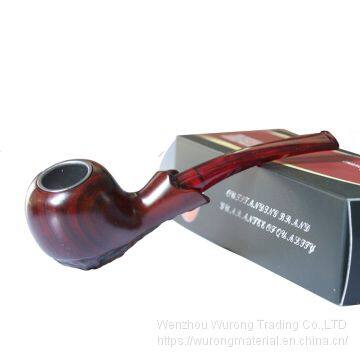 150mm Length Wooden Resin Short Tobacco Pipe With Red Hammer Bend Carving Head for Smoking photo-4