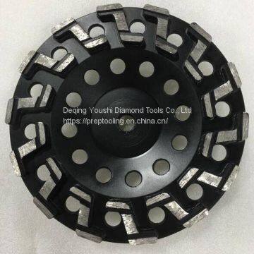 5in/125mm Diamond turbo row grinding cup wheel for concrete masonry granite marble