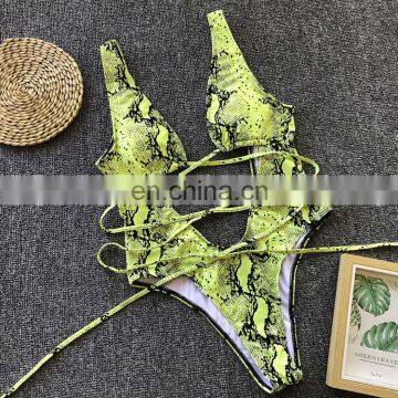 Leopard One Piece Transparent Bathing Suit Woman Swimming Bikini Girls Swimwear photo-5