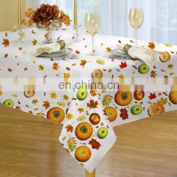 2019 trending autumn 100% polyester machine washable printed table cloths tablecloth for dinner parties outdoor picnic wedding