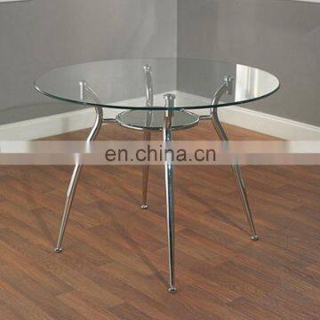 glass top wedding dining round table