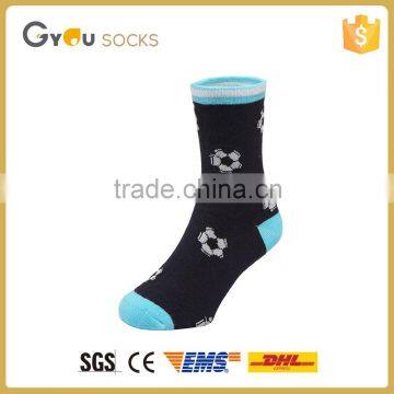 Soccer Jacquard Boys cotton Breathable sports socks/Black casual socks