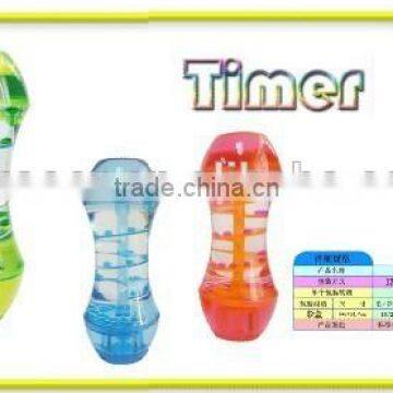 Reverse Flowing Hourglass, Round Shape LED Light Liquid Oil Hourglass photo-4