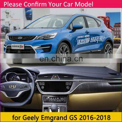 for Geely Emgrand GS 2016 2017 2018 Anti-Slip Mat Dashboard Cover Pad Sunshade Dashmat Protect Carpet Anti-UV Car Accessories
