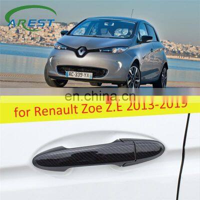 Carbon Fiber Exterior Door Handle Cover Catch Trim Car Cap Accessories for Renault Zoe Z.E 2013 2014 2015 2016 2017 2018 2019