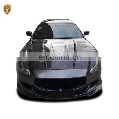 CSS Style Front Engine Hood Cover For Maserati Quattroporte Carbon Fiber Hood Bonnet 2018-2020