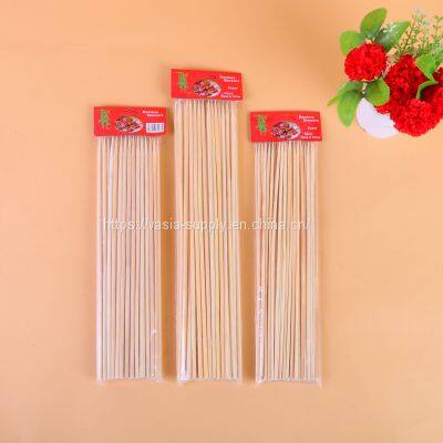 Bamboo round skewer 20cm Dia:2.5mm, 3.0mm, 4.0mm,5.0mm,6.0mm disposable round BBQ bamboo stick